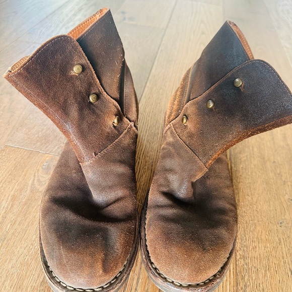 Fiorentini and Baker Three Button Brown suede and leather boots 40 - Picture 3 of 10